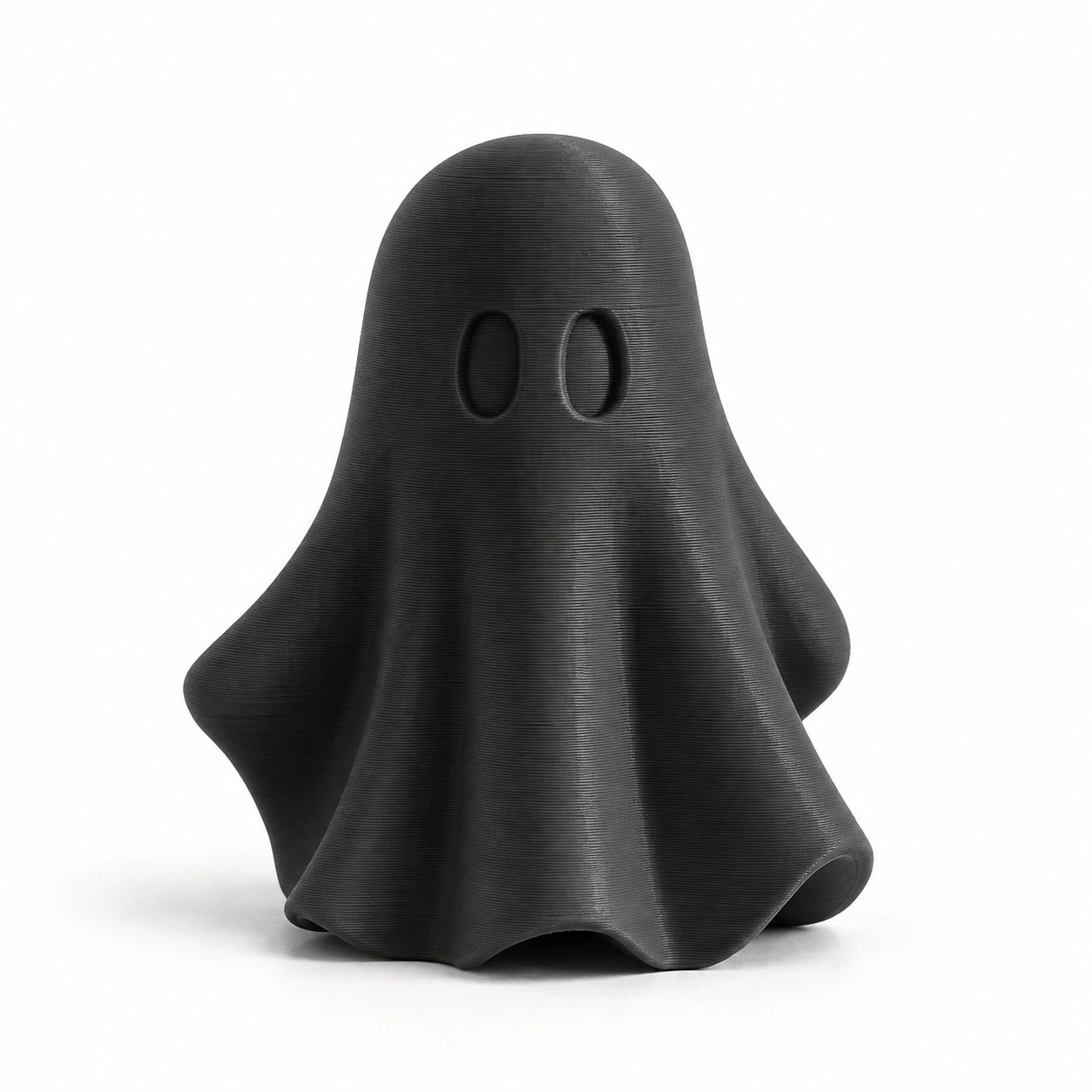 Figurină fantomă minimalistă Halloween, imprimată 3D - 6,81 × 6,56 × 8 cm - culoare Negru, produs imprimat 3D Vibecraft