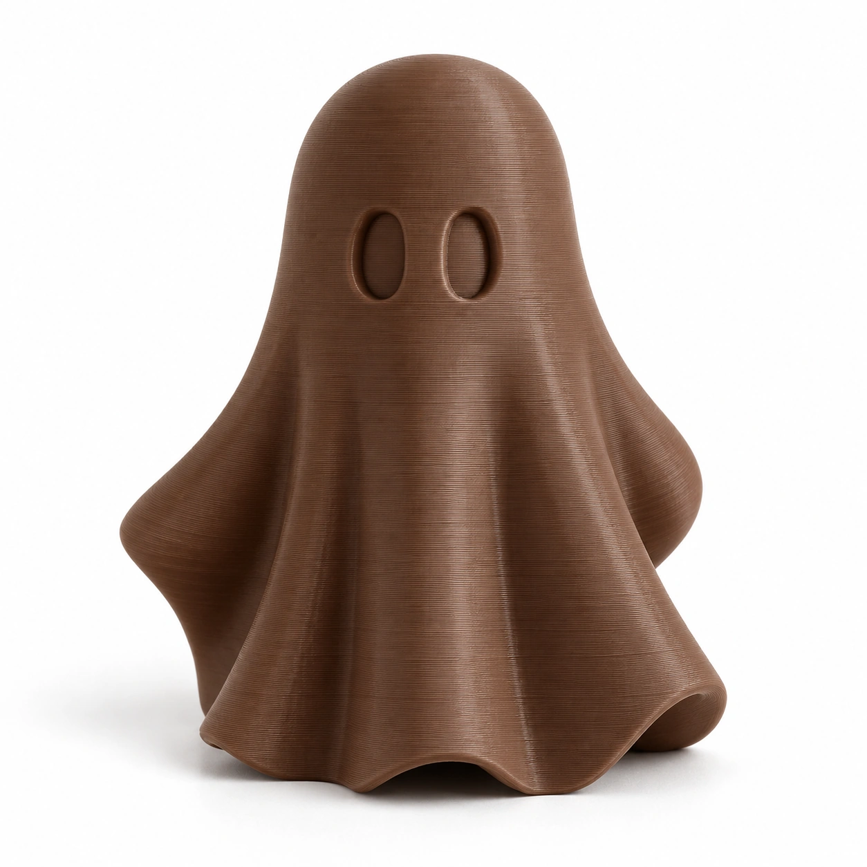 Figurină fantomă minimalistă Halloween, imprimată 3D - 6,81 × 6,56 × 8 cm - culoare Maro, imprimare 3D Vibecraft
