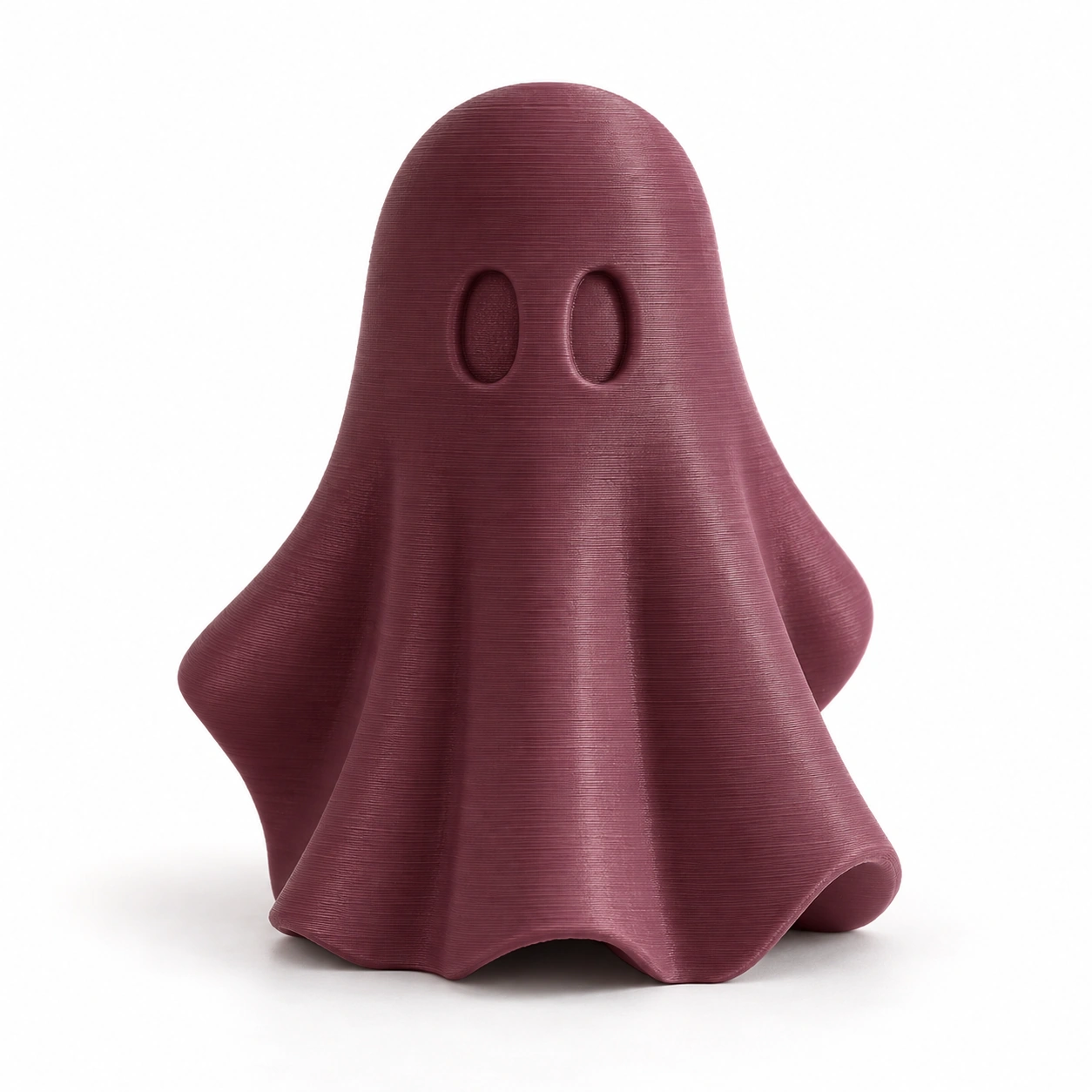 Figurină fantomă minimalistă Halloween, imprimată 3D - 6,81 × 6,56 × 8 cm - Purple red compozit mat, imprimare 3D Vibecraft