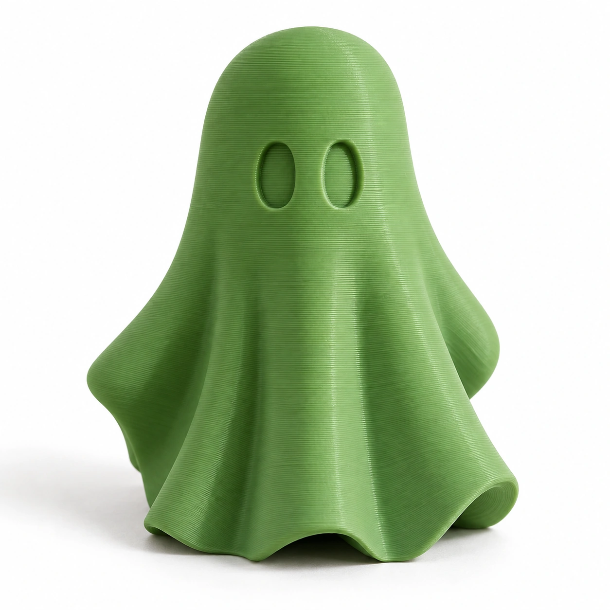 Figurină fantomă minimalistă Halloween, imprimată 3D - 6,81 × 6,56 × 8 cm - culoare Verde, imprimare 3D Vibecraft
