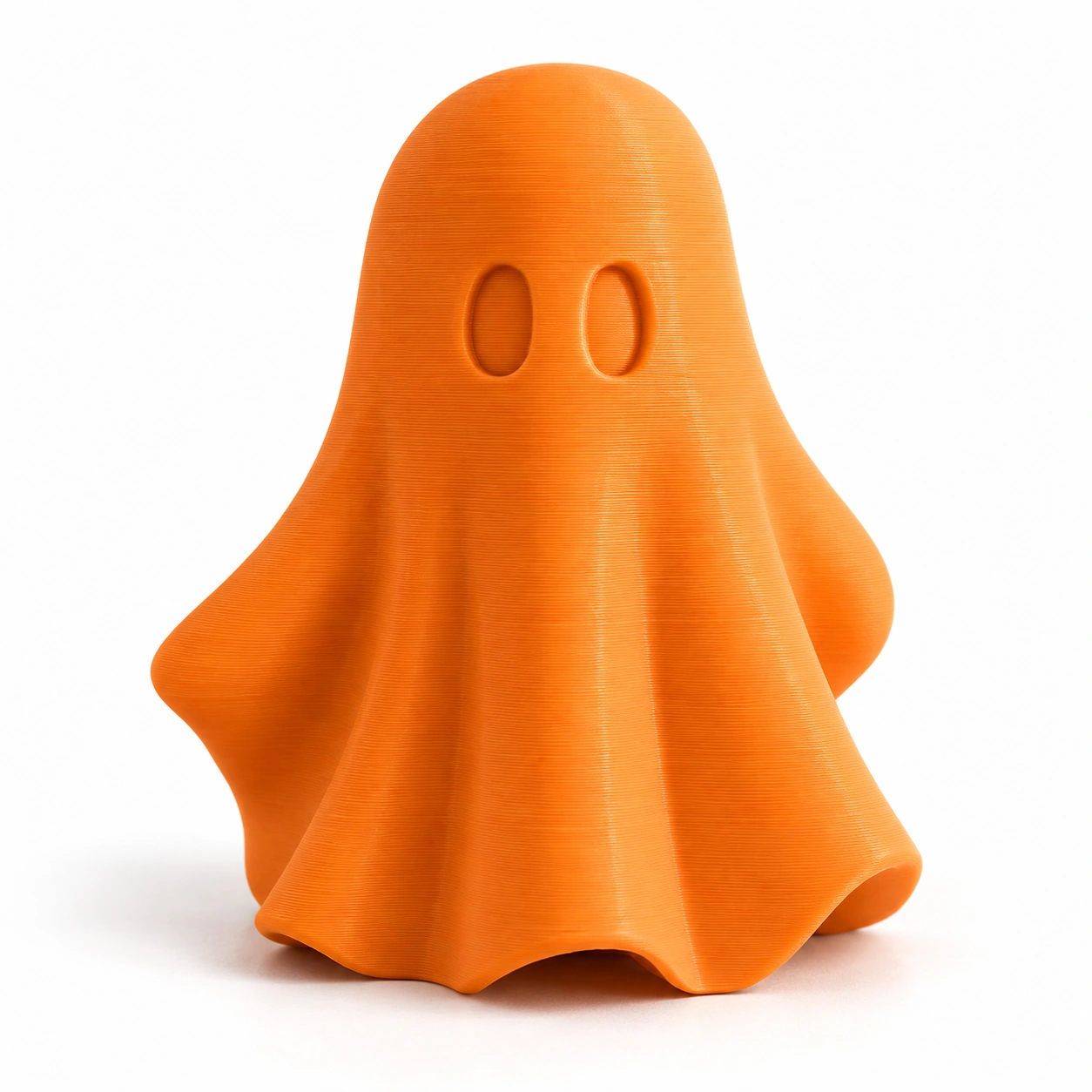 Figurină fantomă minimalistă Halloween, imprimată 3D - 6,81 × 6,56 × 8 cm - culoare Portocaliu, imprimare 3D Vibecraft