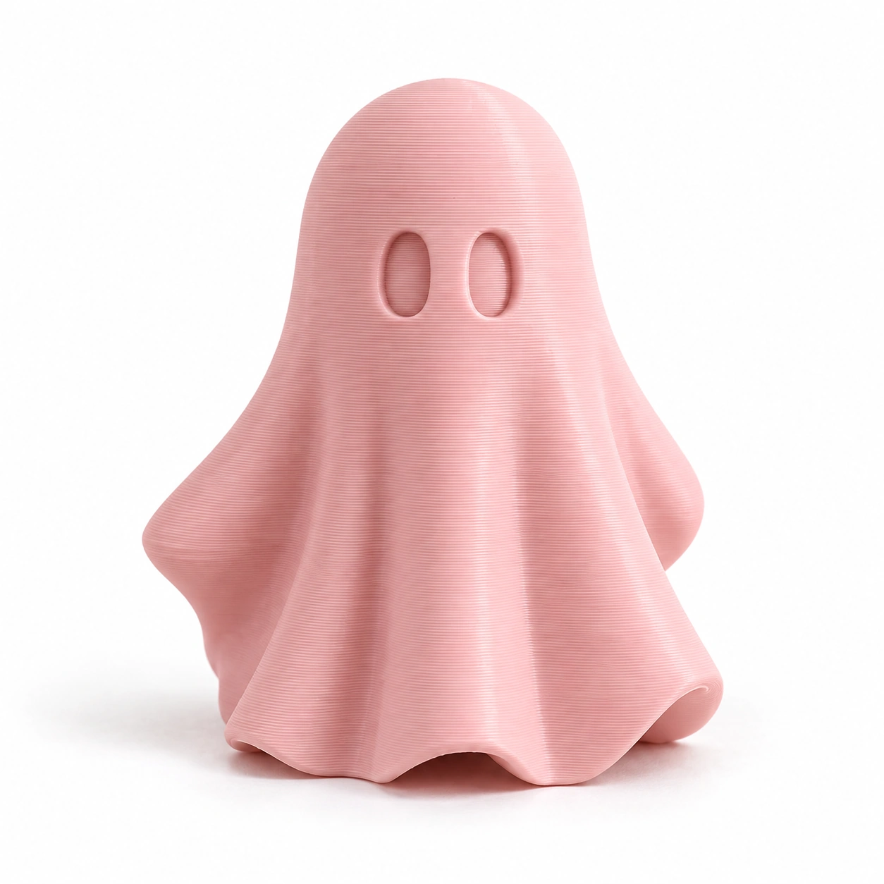Figurină fantomă minimalistă Halloween, imprimată 3D - 6,81 × 6,56 × 8 cm - culoare Roz, imprimare 3D Vibecraft