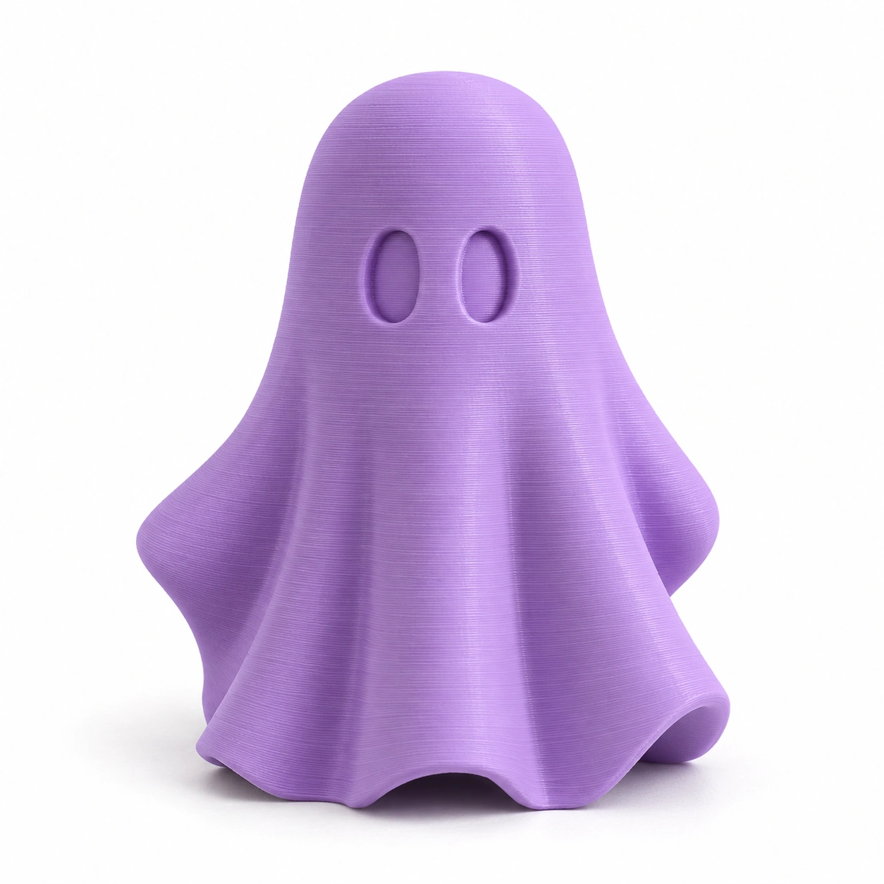 Figurină fantomă minimalistă Halloween, imprimată 3D - 6,81 × 6,56 × 8 cm - culoare Mov, imprimare 3D Vibecraft