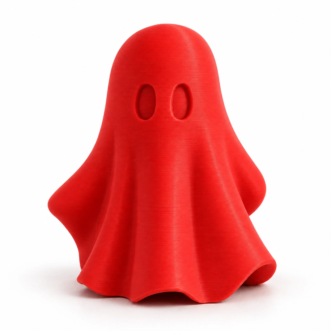 Figurină fantomă minimalistă Halloween, imprimată 3D - 6,81 × 6,56 × 8 cm - culoare Roșu, imprimare 3D Vibecraft