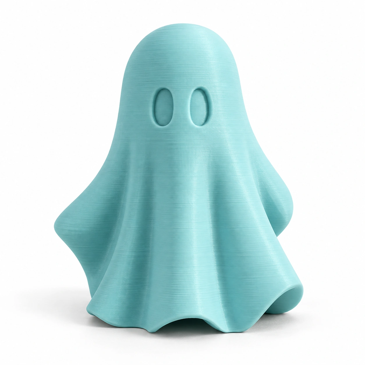 Figurină fantomă minimalistă Halloween, imprimată 3D - 6,81 × 6,56 × 8 cm - culoare Albastru verzui, imprimare 3D Vibecraft