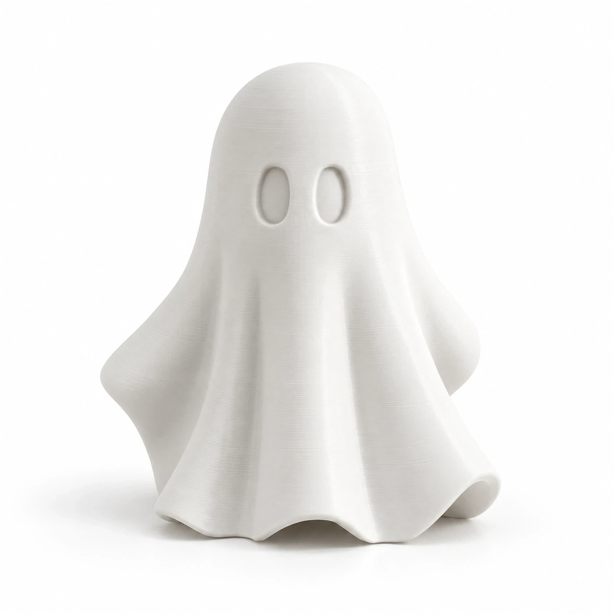 Figurină fantomă minimalistă Halloween, imprimată 3D - 6,81 × 6,56 × 8 cm - imagine produs, produs imprimat 3D Vibecraft