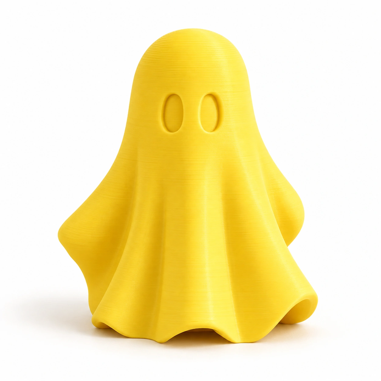 Figurină fantomă minimalistă Halloween, imprimată 3D - 6,81 × 6,56 × 8 cm - culoare Galben, imprimare 3D Vibecraft