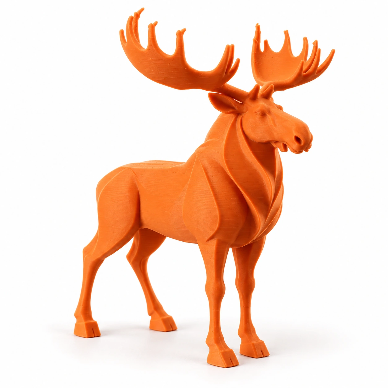Figurină decorativă elan nordic, imprimată 3D - 8,6 × 6,5 × 10 cm - culoare Portocaliu, imprimare 3D Vibecraft