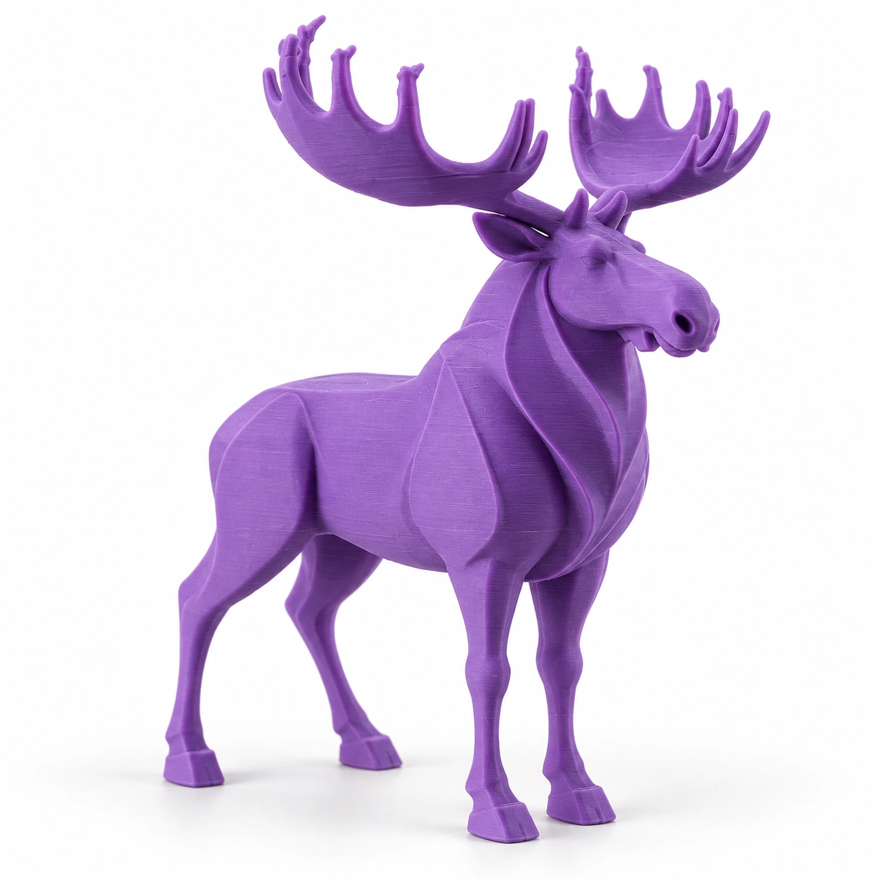 Figurină decorativă elan nordic, imprimată 3D - 8,6 × 6,5 × 10 cm - culoare Mov, imprimare 3D Vibecraft