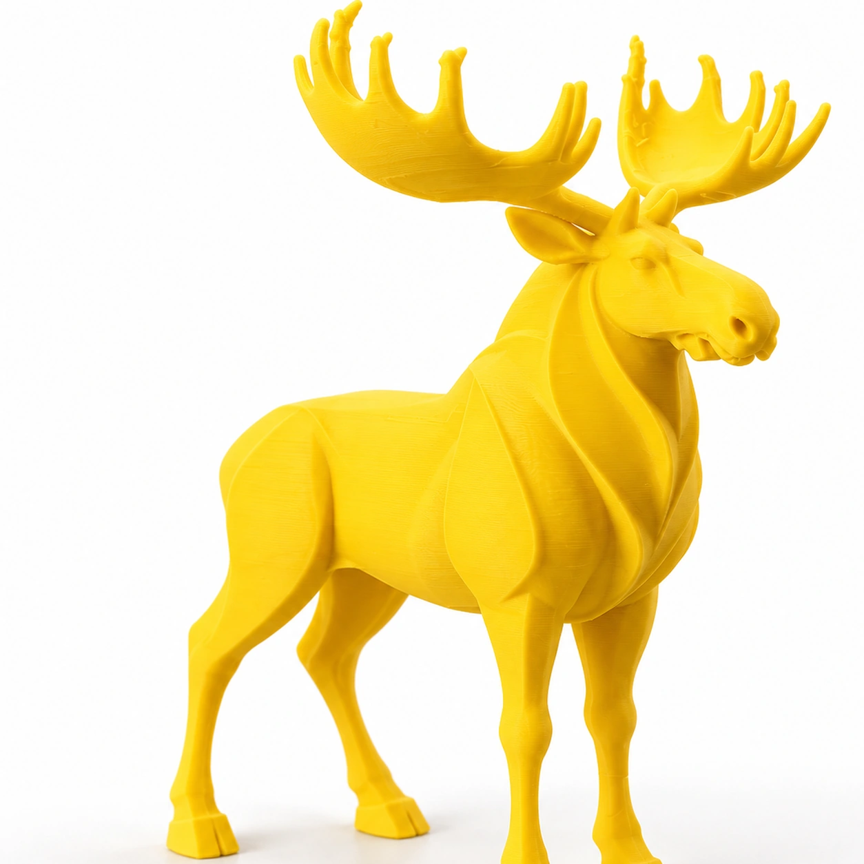 Figurină decorativă elan nordic, imprimată 3D - 8,6 × 6,5 × 10 cm - culoare Galben, imprimare 3D Vibecraft